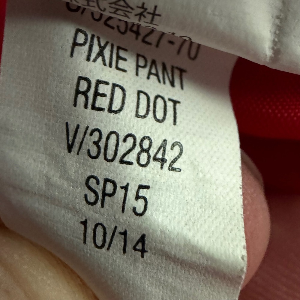 Old Navy Pixie Pants Womens 10 Regular Red Polka Dot Ankle Length Slim Trousers - Picture 5 of 14